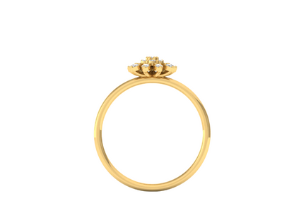 Flower Cluster Diamond Ring