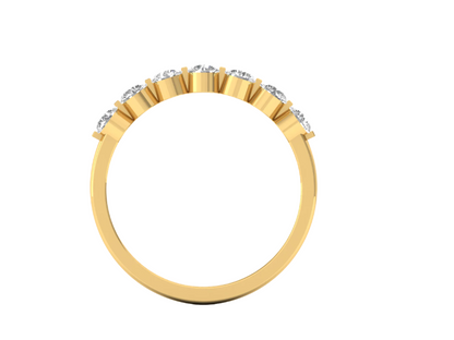 Elegant Band with Seven Round Brilliant Diamonds
