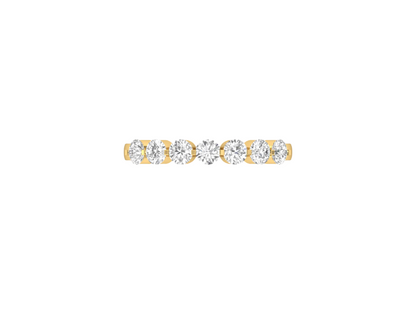 Elegant Band with Seven Round Brilliant Diamonds