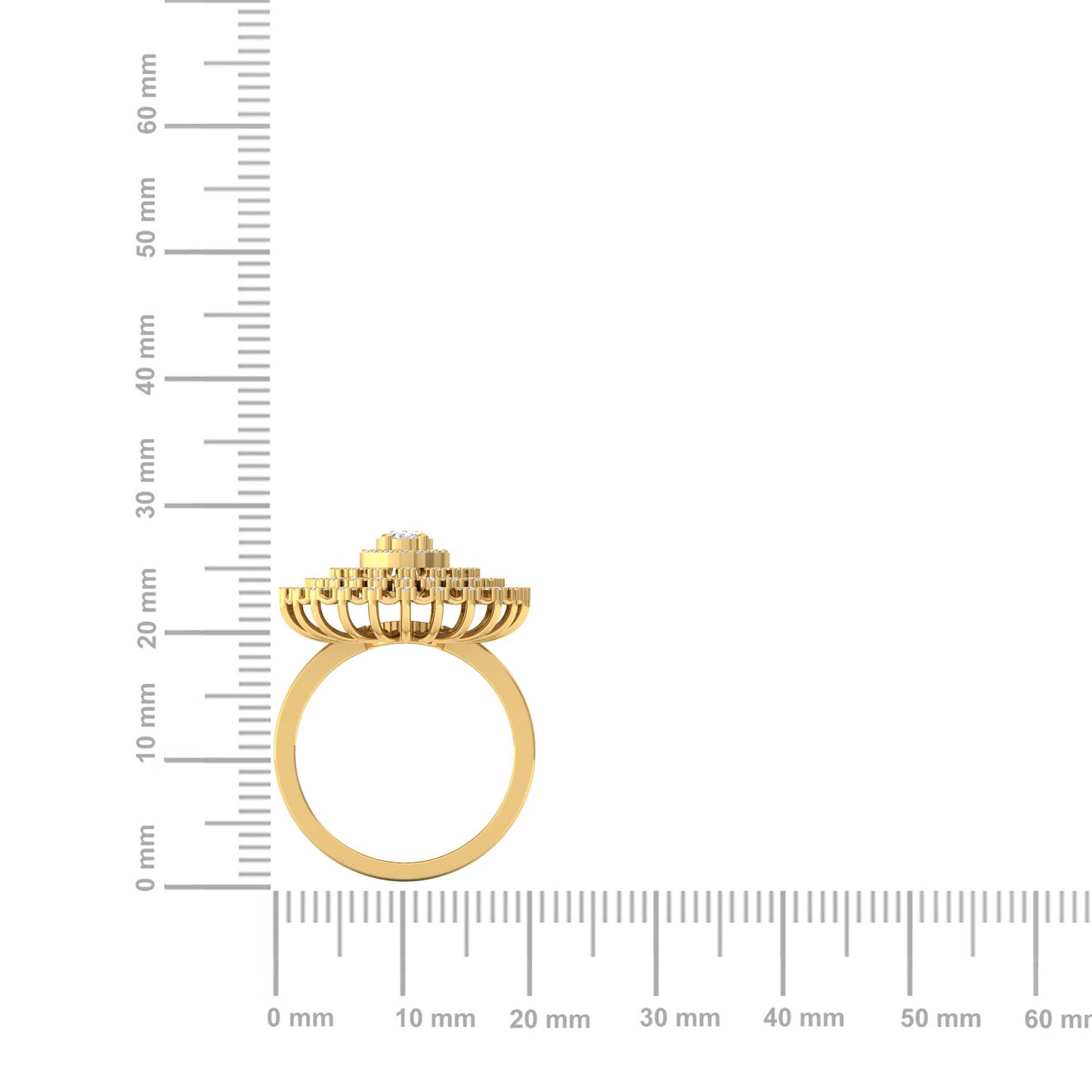 Exquisite Oval Center Diamond Cocktail Ring