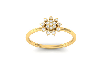 Dazzling Floral Diamond Ring