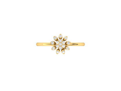 Dazzling Floral Diamond Ring