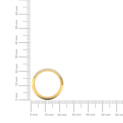 Triple Row Diamond Half Eternity Ring