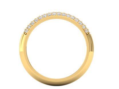 Triple Row Diamond Half Eternity Ring