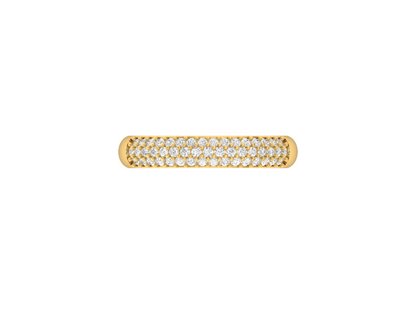 Triple Row Diamond Half Eternity Ring