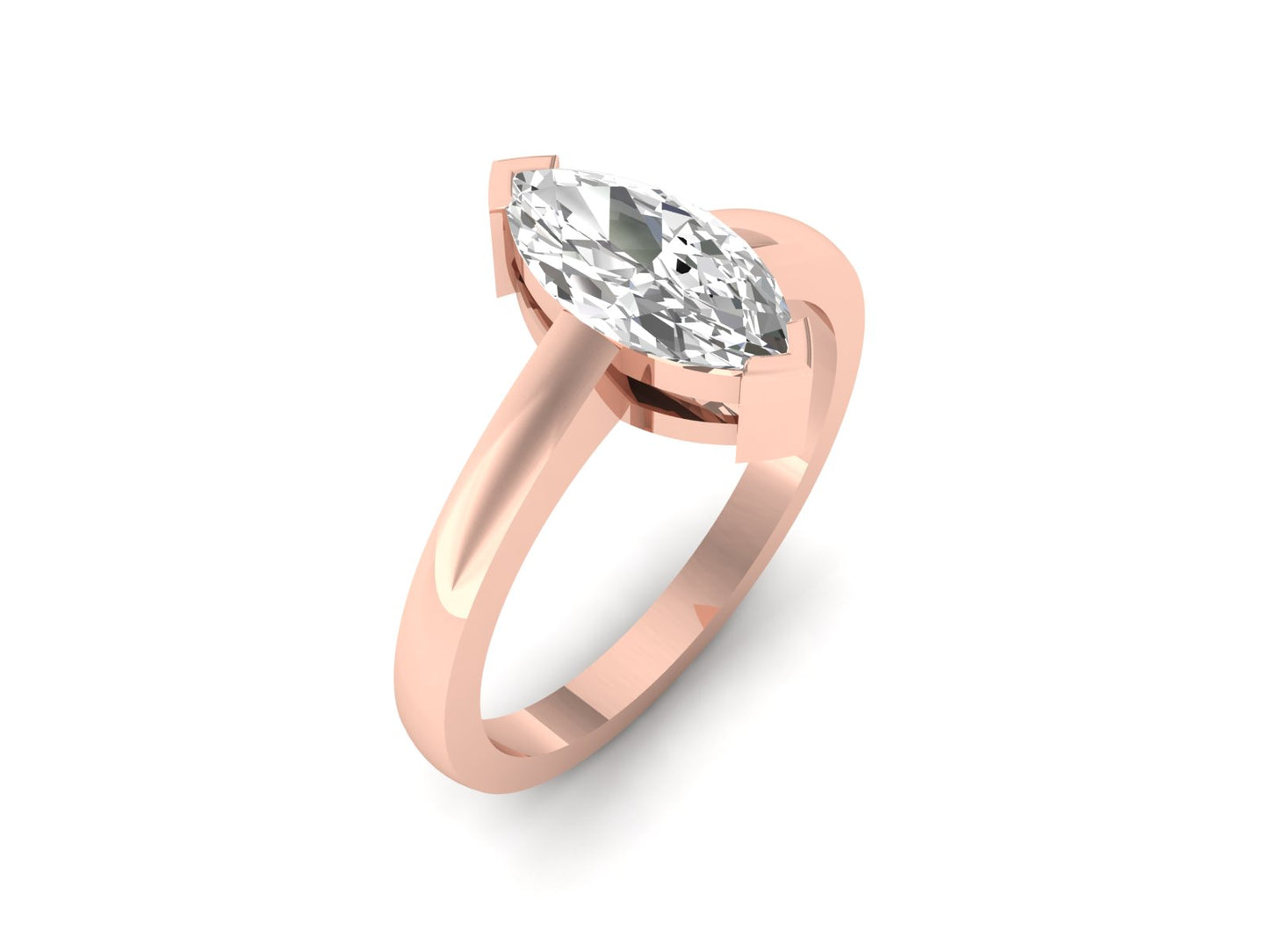 1.0 Carat Marquise Solitaire Ring