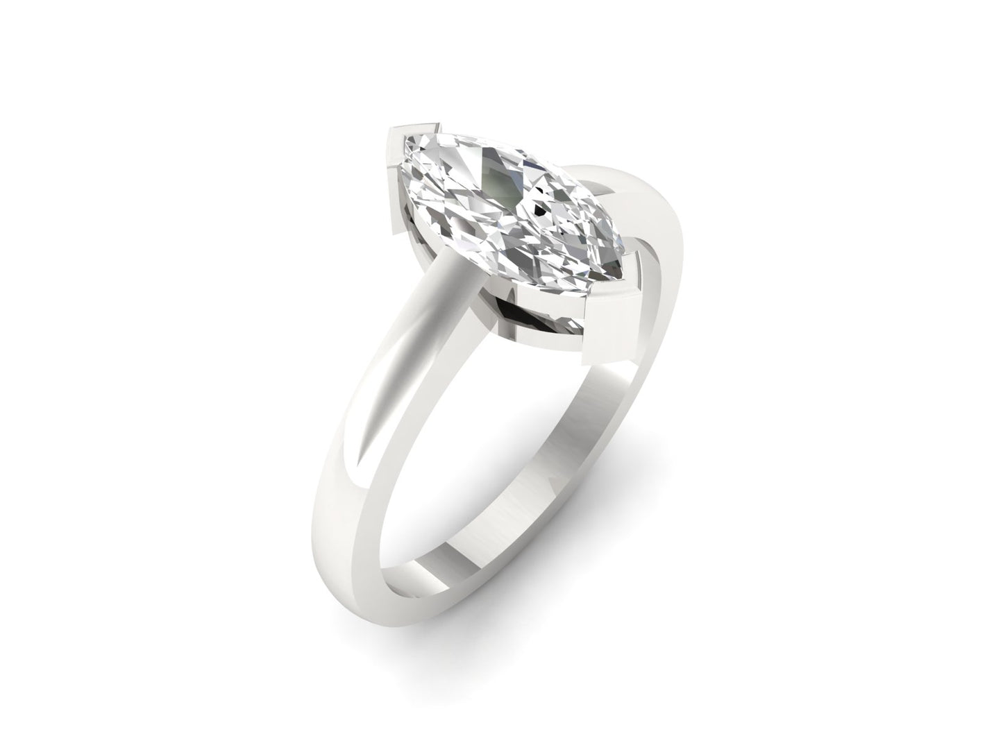 1.0 Carat Marquise Solitaire Ring