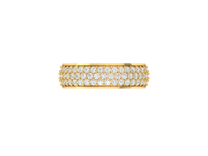 Dazzling Pave Diamond Wedding Band