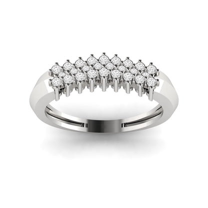 Elegant Three-Tier Diamond Band Ring