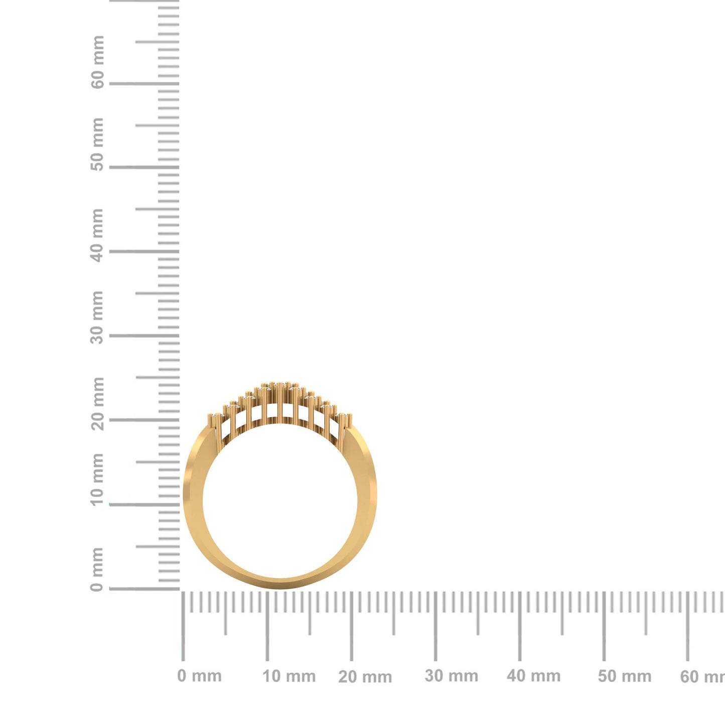 Elegant Three-Tier Diamond Band Ring