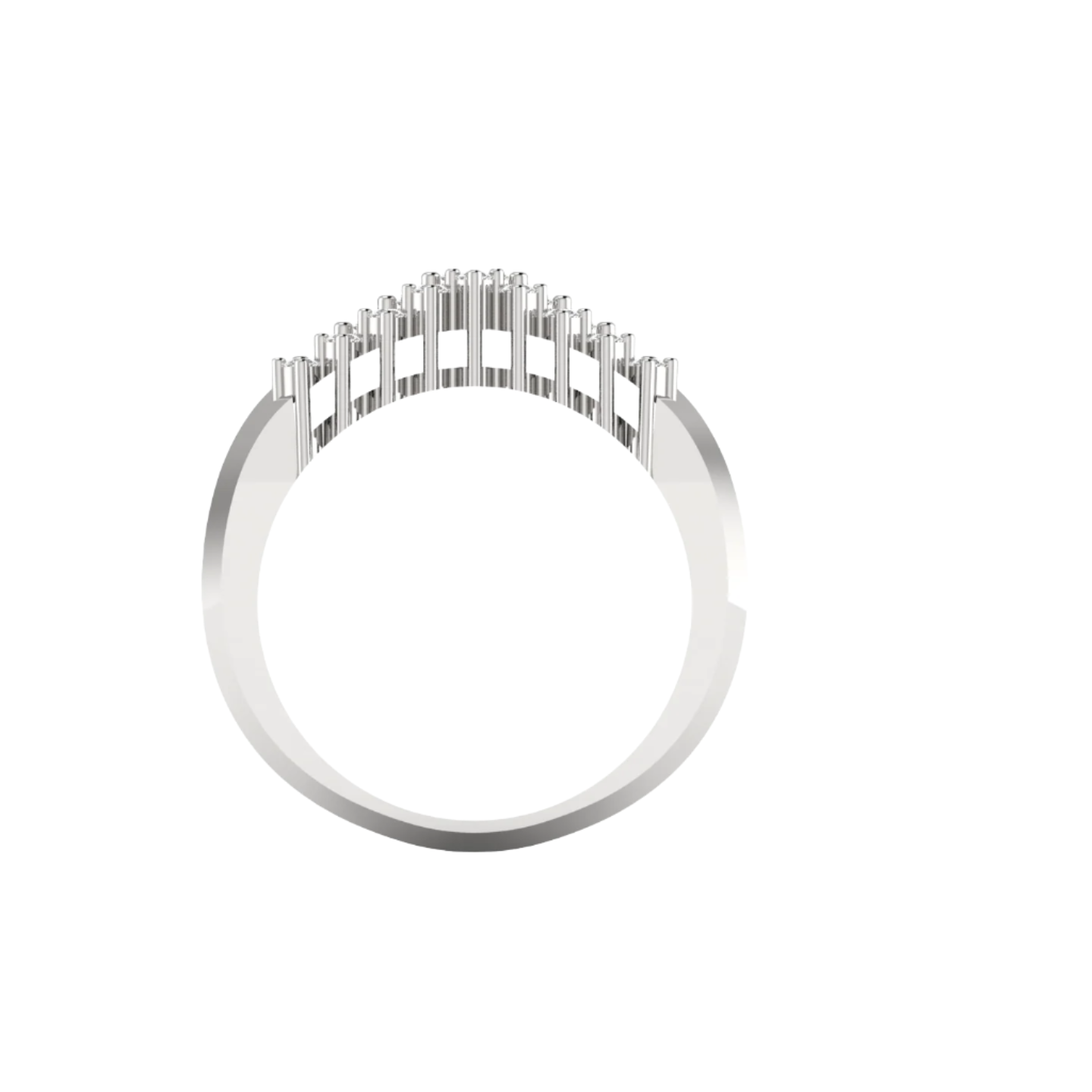 Elegant Three-Tier Diamond Band Ring