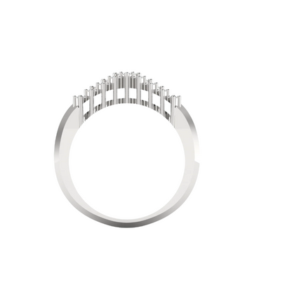 Elegant Three-Tier Diamond Band Ring