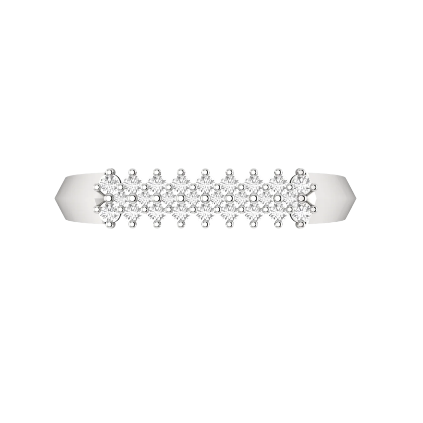 Elegant Three-Tier Diamond Band Ring