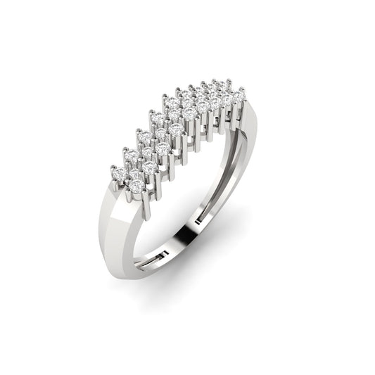 Elegant Three-Tier Diamond Band Ring