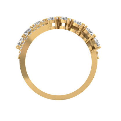 Shimmering Triple Band Diamond Ring