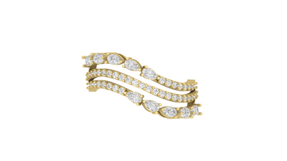 Shimmering Triple Band Diamond Ring