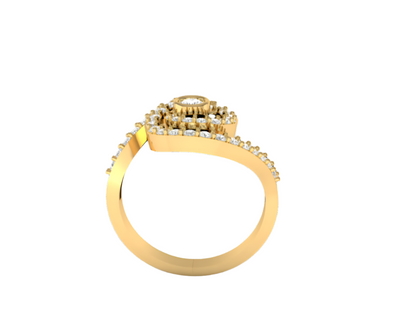Swirl Embrace Diamond Ring