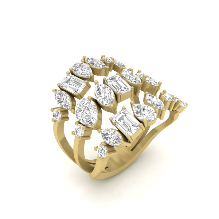 Symphony of Sparkle Multi-Diamond Ring – WhiteCut Diamonds