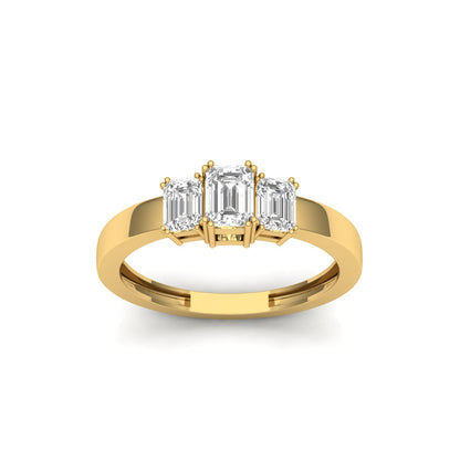 Timeless Trinity Emerald Cut Diamond Ring