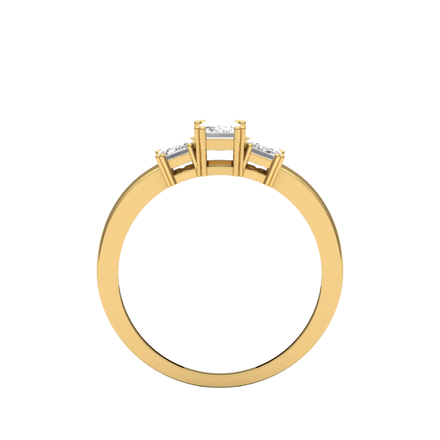 Timeless Trinity Emerald Cut Diamond Ring