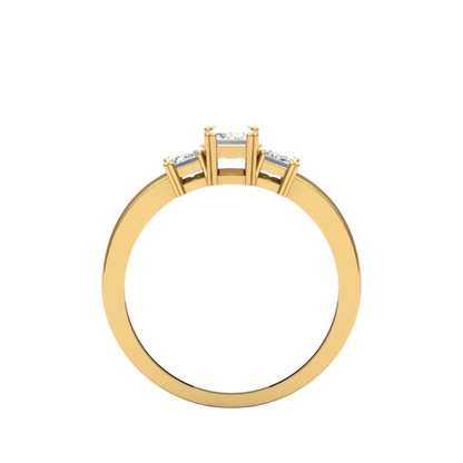 Timeless Trinity Emerald Cut Diamond Ring