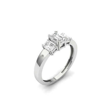 Timeless Trinity Emerald Cut Diamond Ring