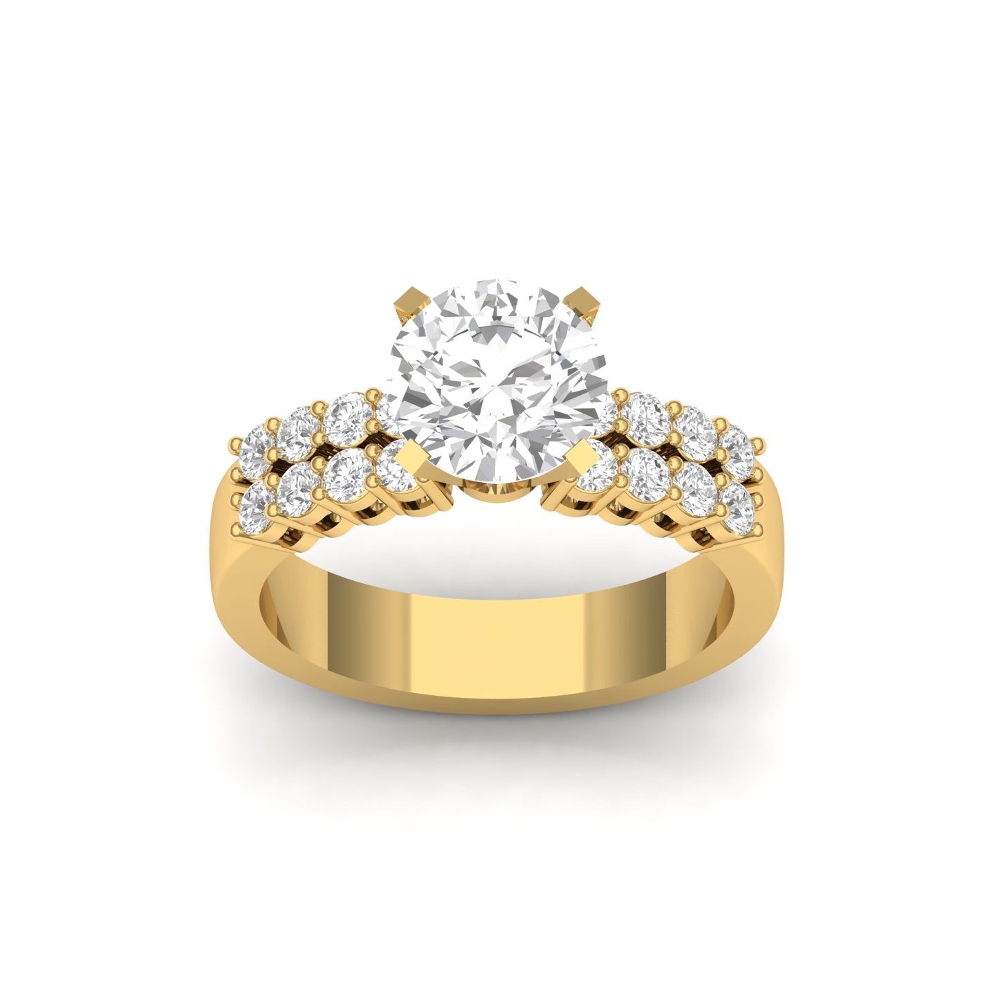2.0 Carat Sparkling Pave Diamond Ring