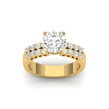 2.0 Carat Sparkling Pave Diamond Ring