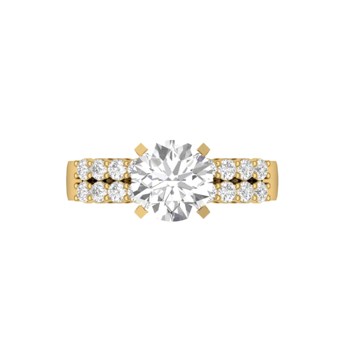 2.0 Carat Sparkling Pave Diamond Ring