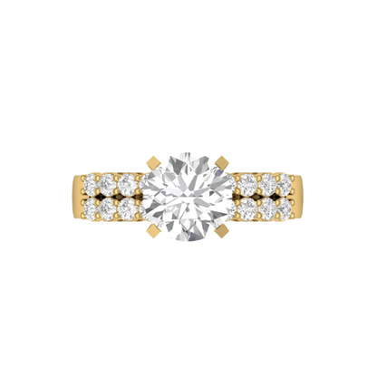 2.0 Carat Sparkling Pave Diamond Ring