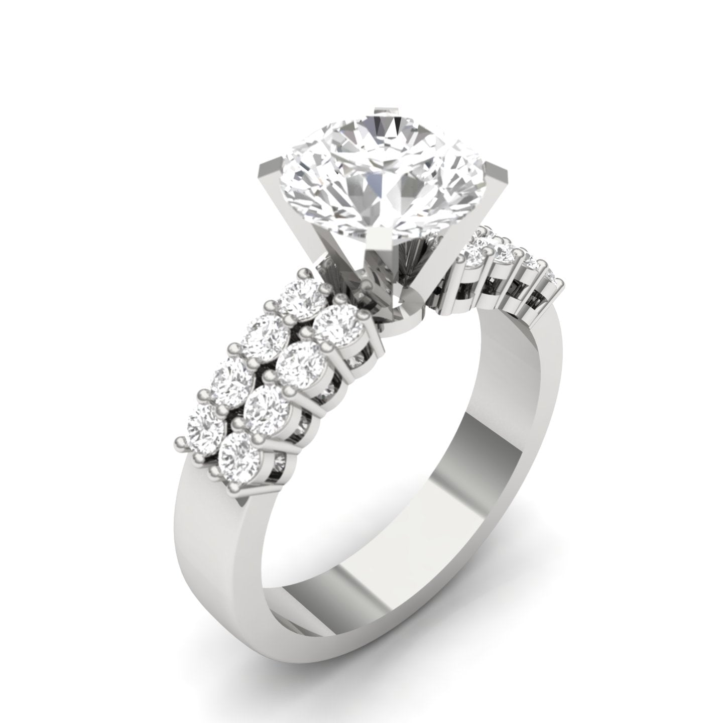 2.0 Carat Sparkling Pave Diamond Ring