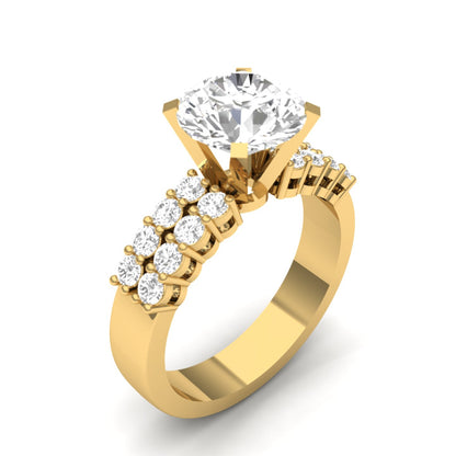 2.0 Carat Sparkling Pave Diamond Ring