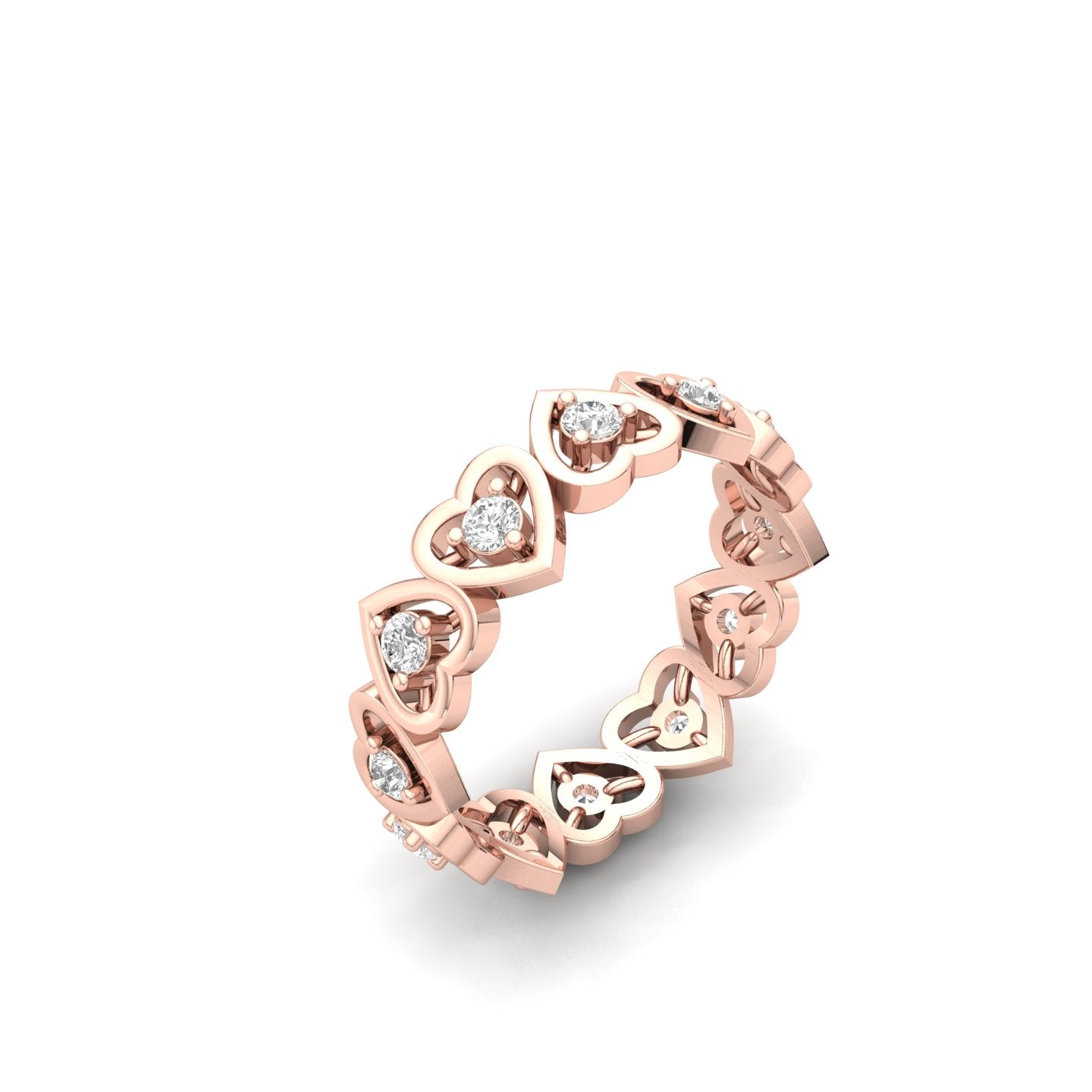 Lovelace Diamond Heart Eternity Band