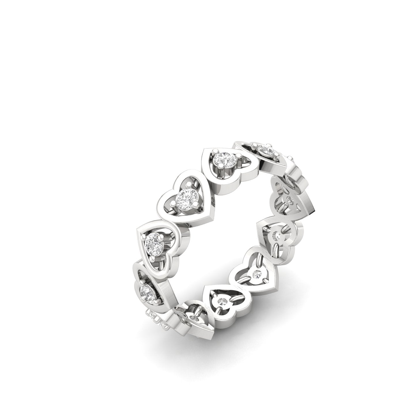 Lovelace Diamond Heart Eternity Band