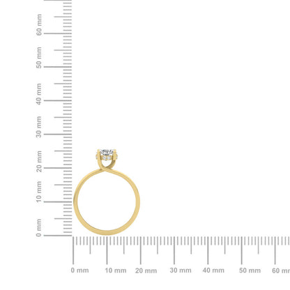 Dazzling Solitaire Engagement Ring with Diamond Accents