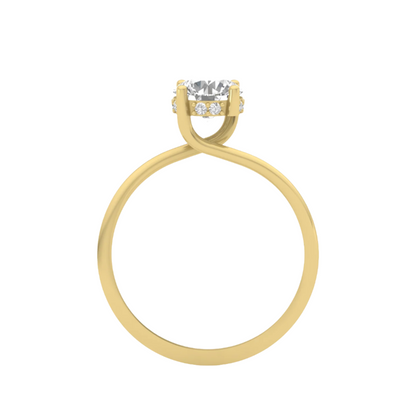 Dazzling Solitaire Engagement Ring with Diamond Accents