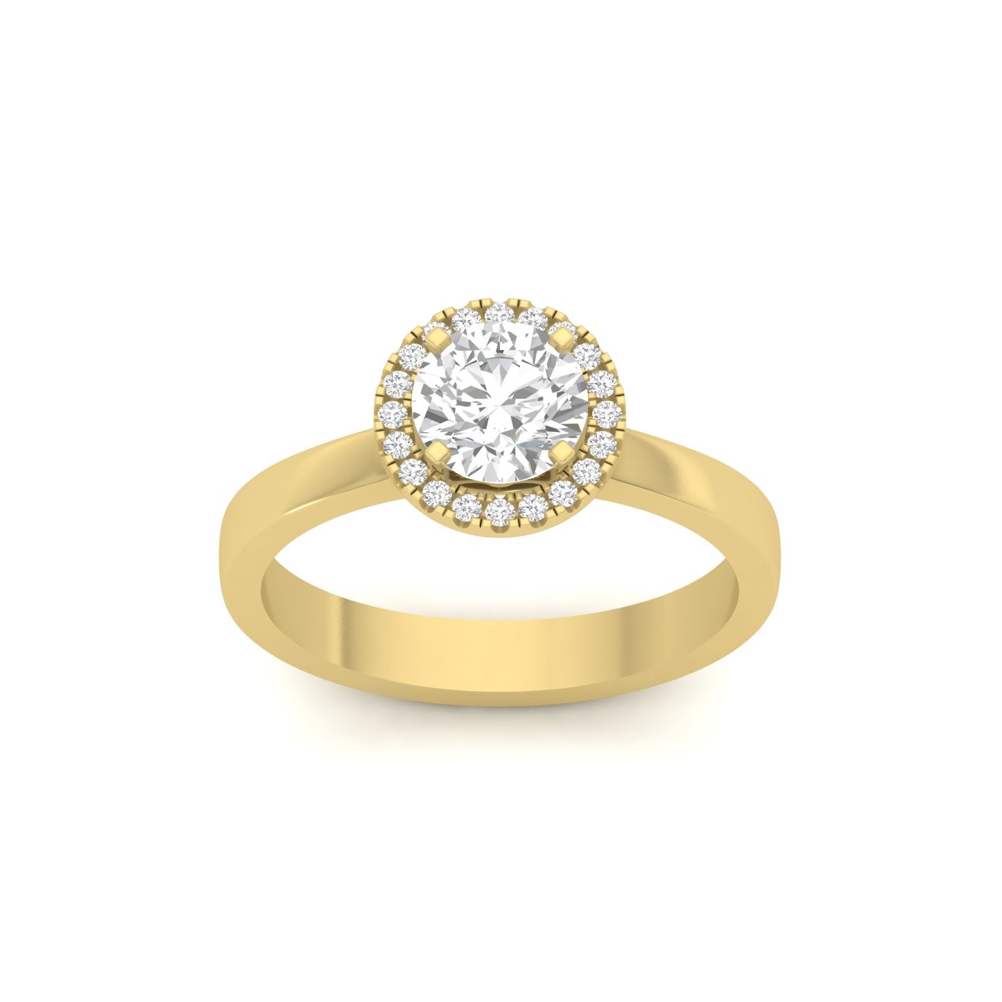 Classic Halo Diamond Engagement Ring
