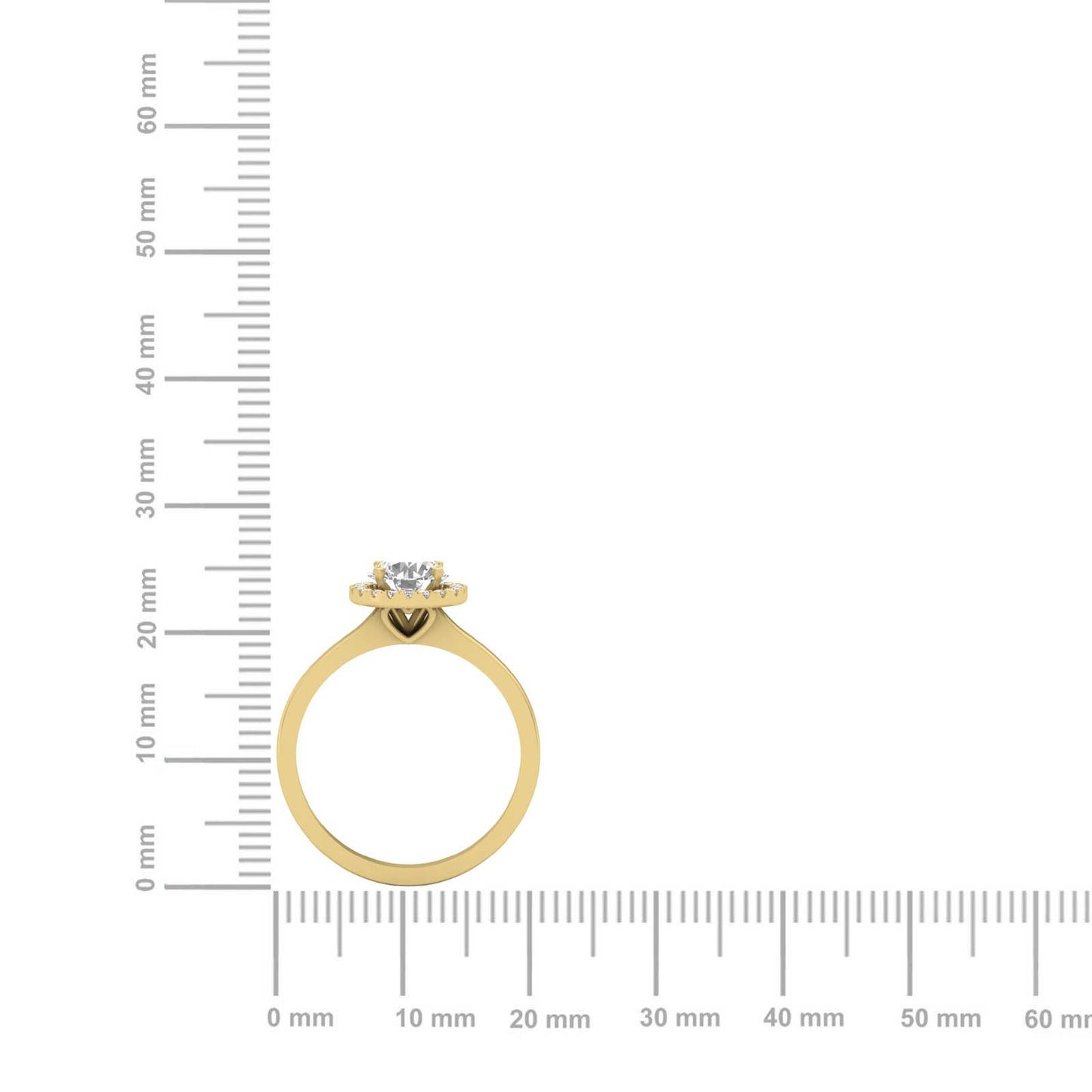 Classic Halo Diamond Engagement Ring
