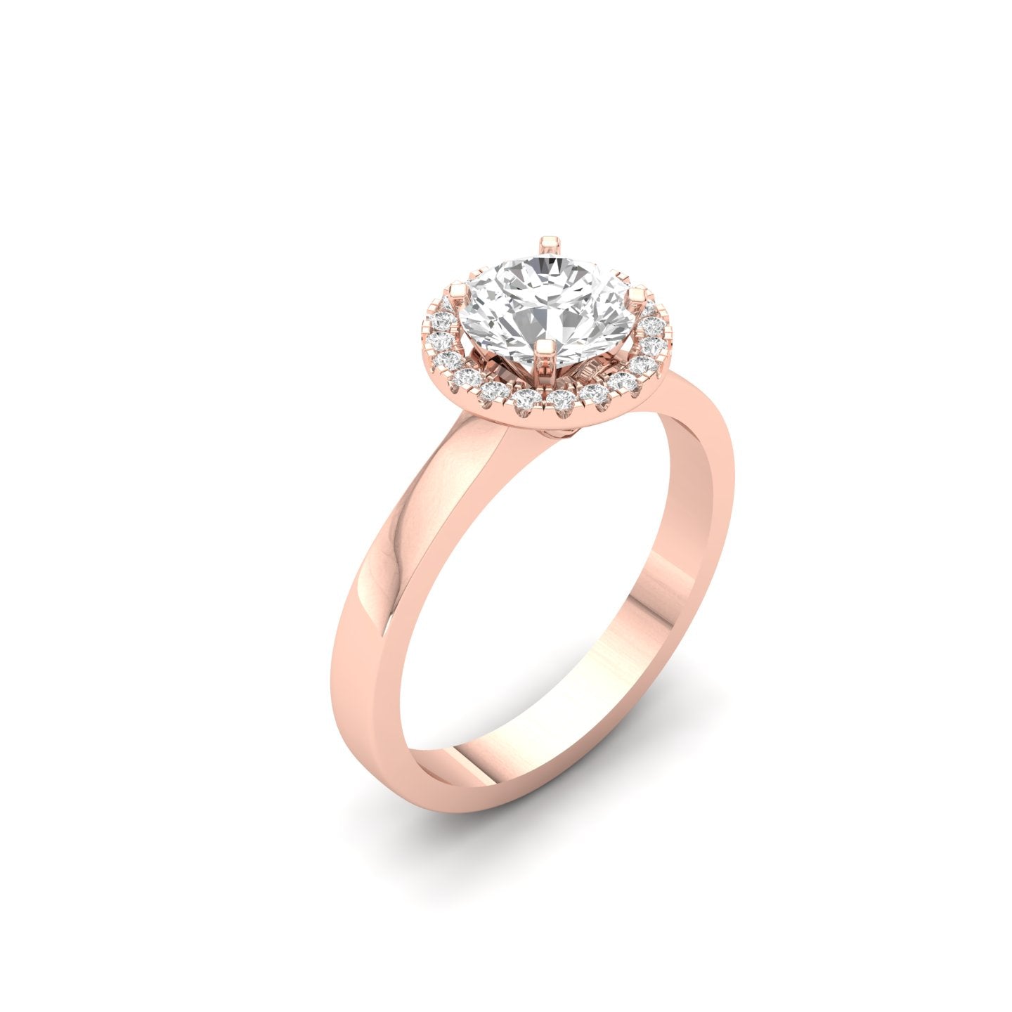 Classic Halo Diamond Engagement Ring