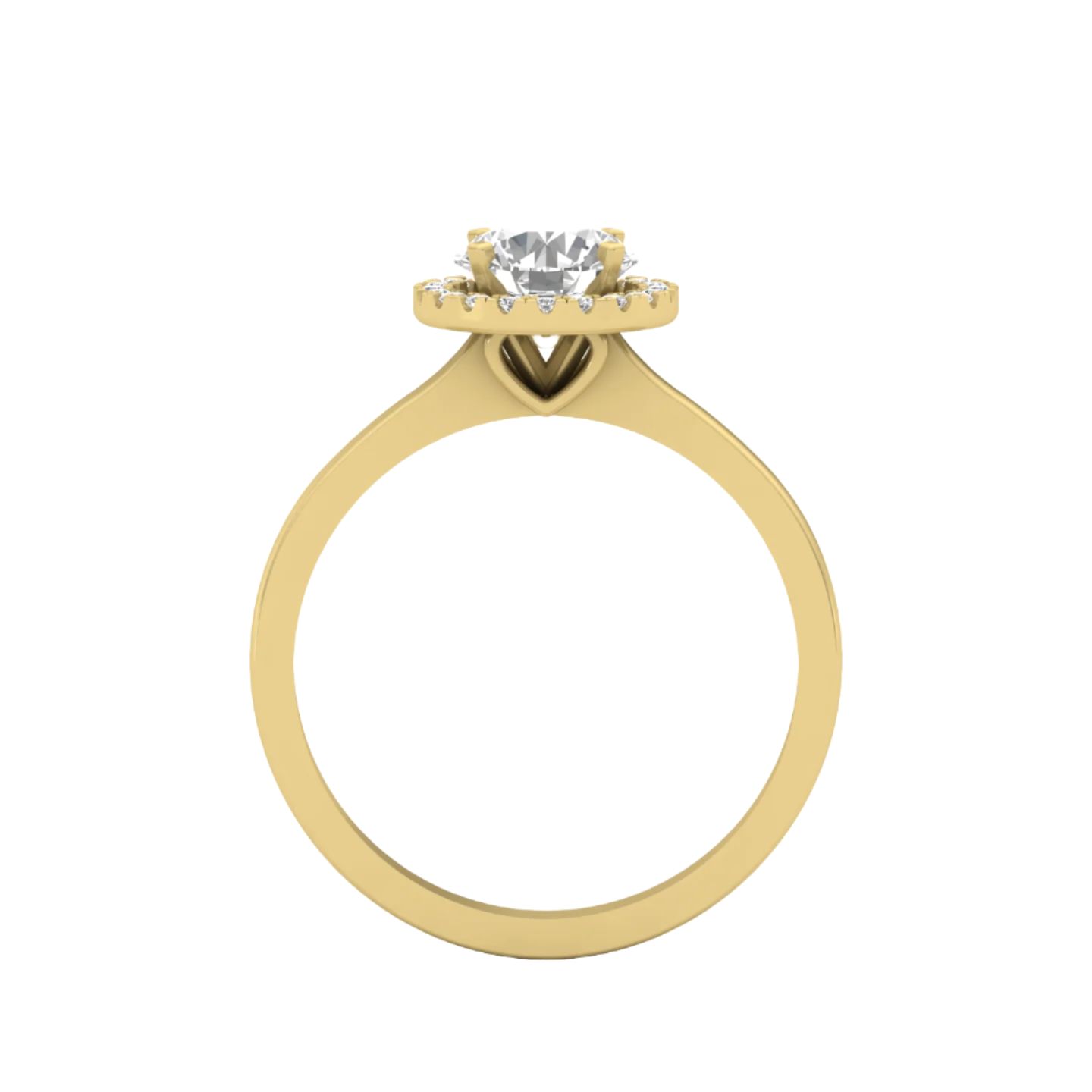 Classic Halo Diamond Engagement Ring