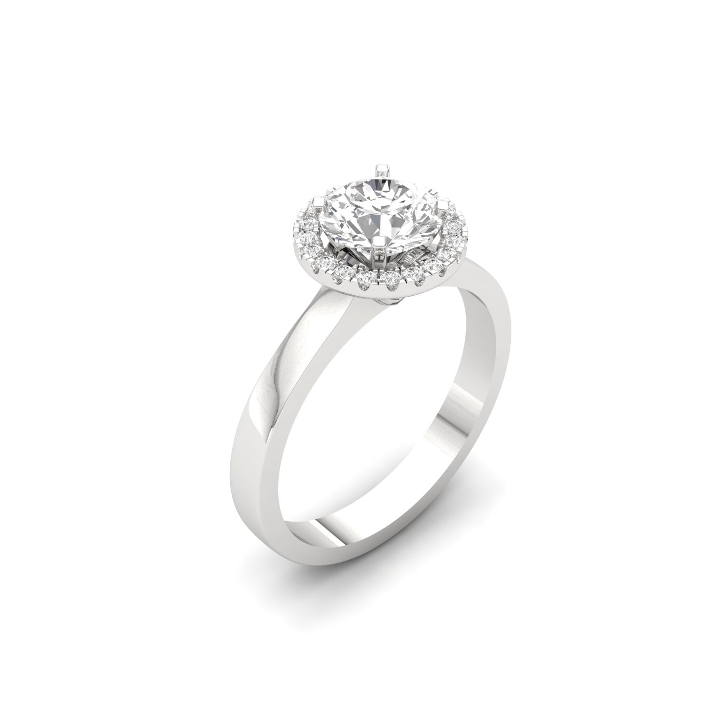 Classic Halo Diamond Engagement Ring