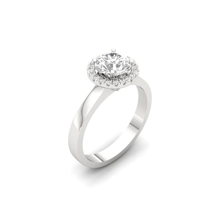 Classic Halo Diamond Engagement Ring