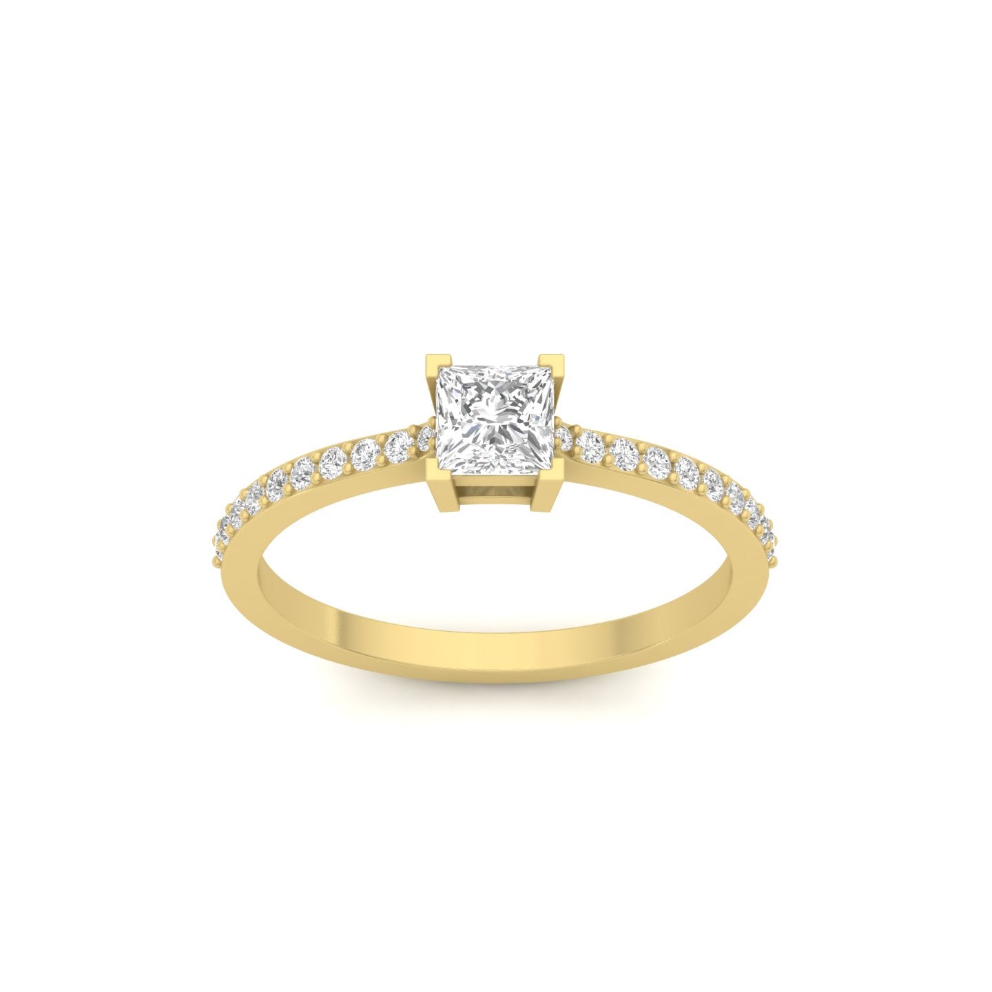 Elegant Princess Diamond Engagement Ring