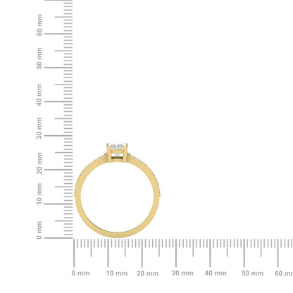 Elegant Princess Diamond Engagement Ring