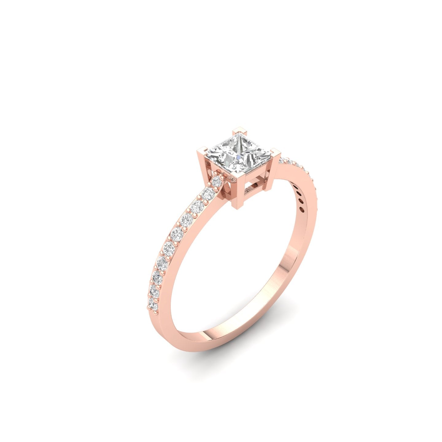 Elegant Princess Diamond Engagement Ring