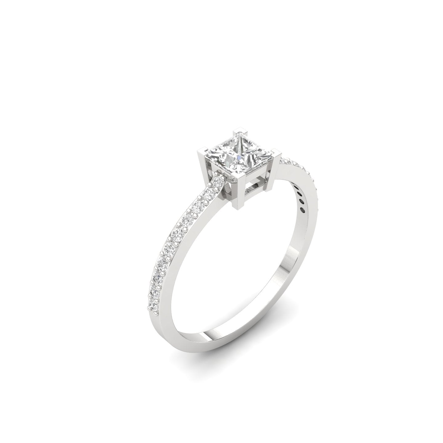 Elegant Princess Diamond Engagement Ring