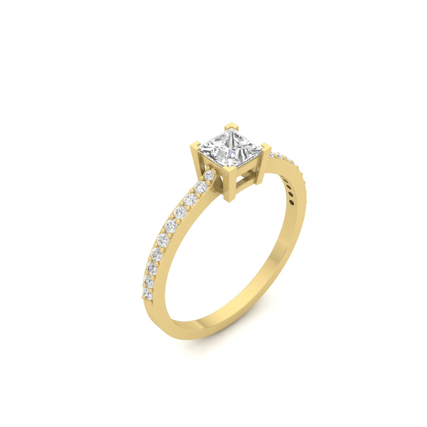 Elegant Princess Diamond Engagement Ring