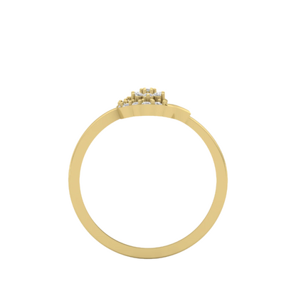 Elegant Diamond Floral Swirl Ring