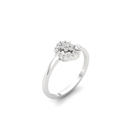 Elegant Diamond Floral Swirl Ring