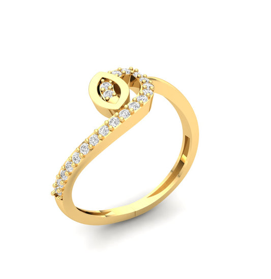 Wavy Diamond Ring
